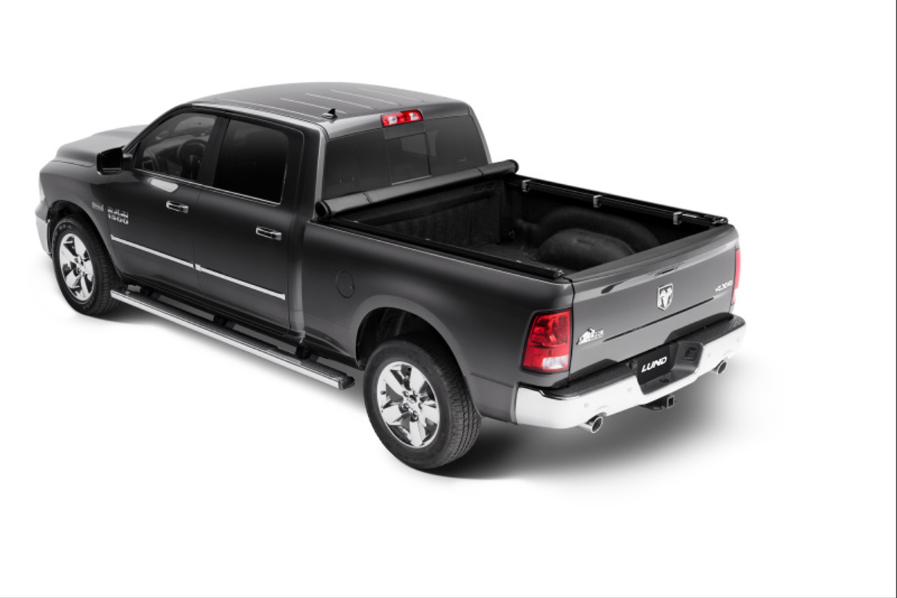 Lund 02-17 Dodge Ram 1500 (8ft. BedExcl. Beds w/Rambox) Genesis Roll Up Tonneau Cover - Black - 96063 Photo - Mounted