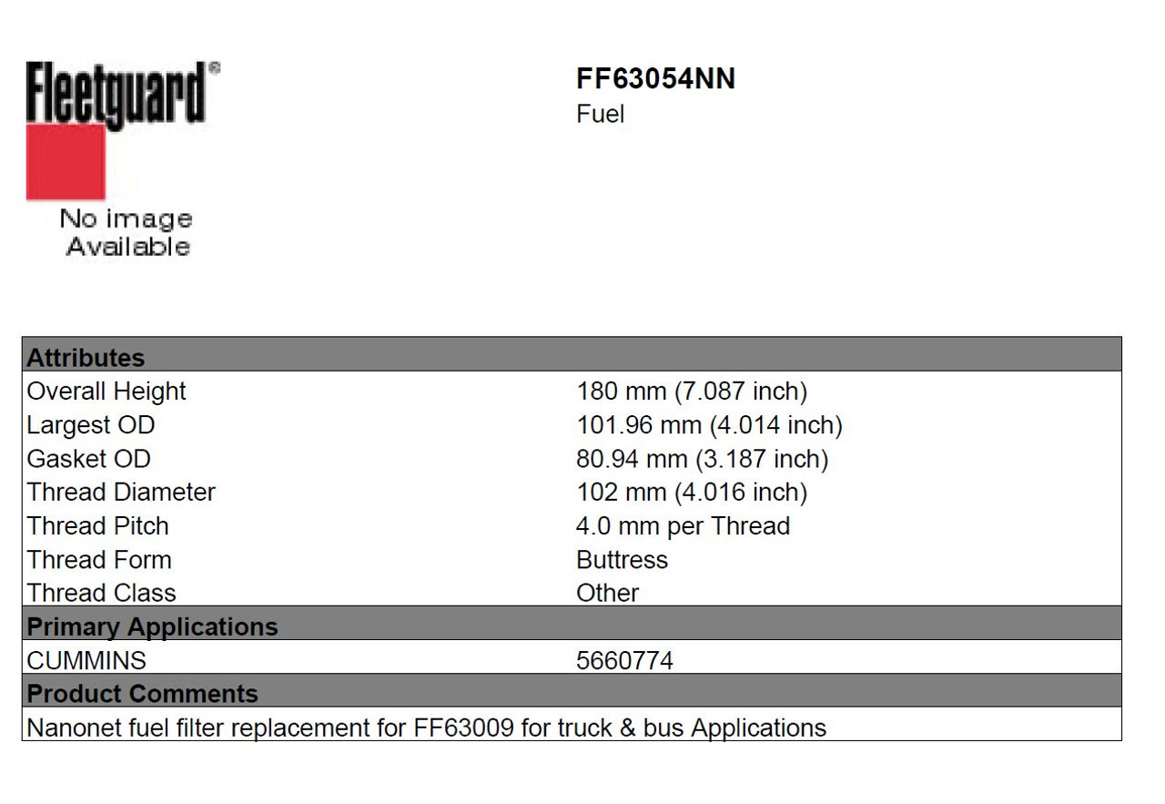 FF63054NN SPECS