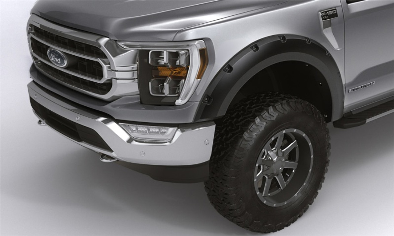 Bushwacker 17-21 Ford F-250 Super Duty Forge Style Flares 4pc - Black - 28129-08 Photo - Close Up