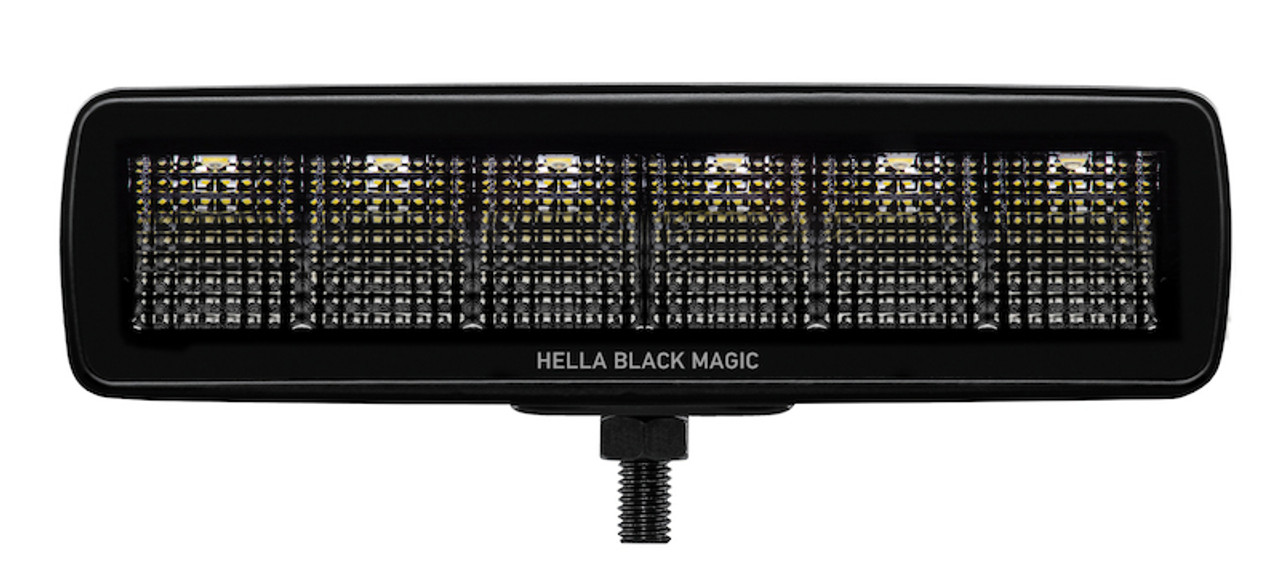 Hella Universal Black Magic 6 L.E.D. Mini Light Bar - Flood Beam - 358176201 Photo - Close Up