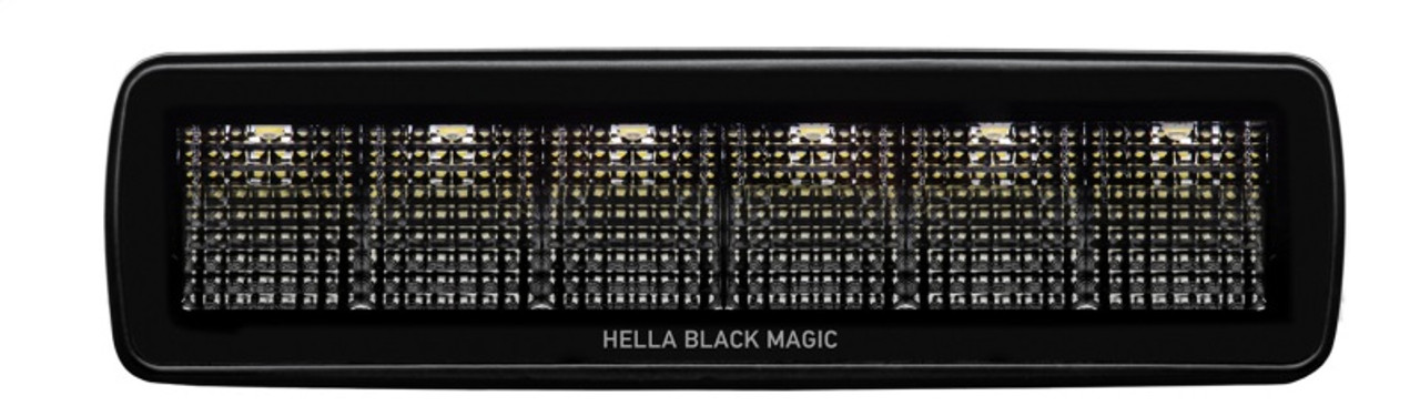 Hella Universal Black Magic 6 L.E.D. Mini Light Bar - Flood Beam - 358176201 Photo - Unmounted