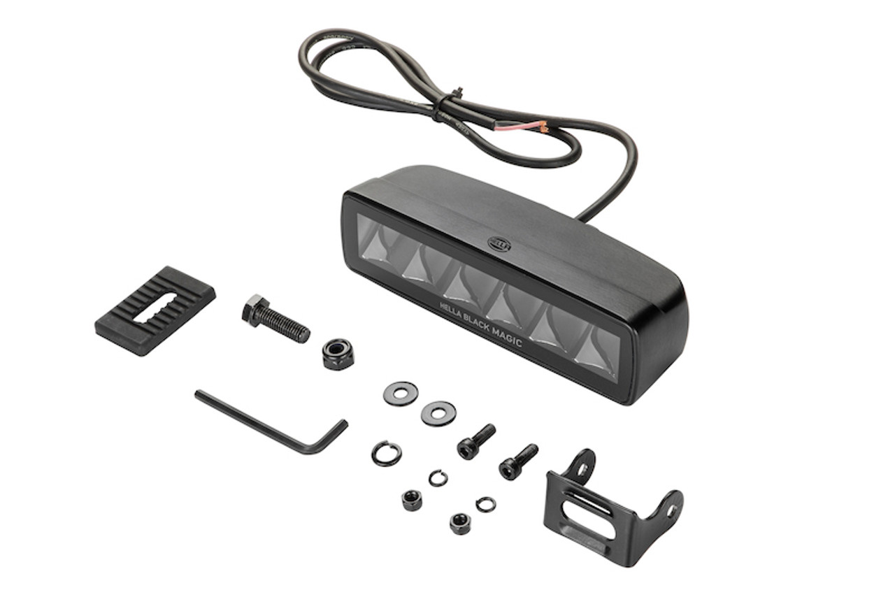 Hella Universal Black Magic 6 L.E.D. Mini Light Bar - Spot Beam - 358176211 Photo - out of package