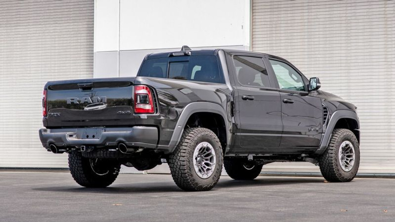 Borla 21-22 Dodge RAM 1500 TRX 6.2L V8 4WD CCSB 5in. Black Chrome-Plated Optional Tips - 304SS - 60718BC Photo - lifestyle view