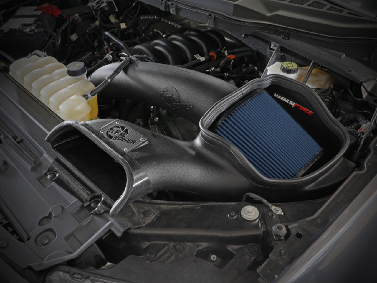 aFe 2021+ Ford F150 5.0L V8 MagnumFORCE Intake Stage-2 Pro 5R - 54-13064R Photo - Mounted