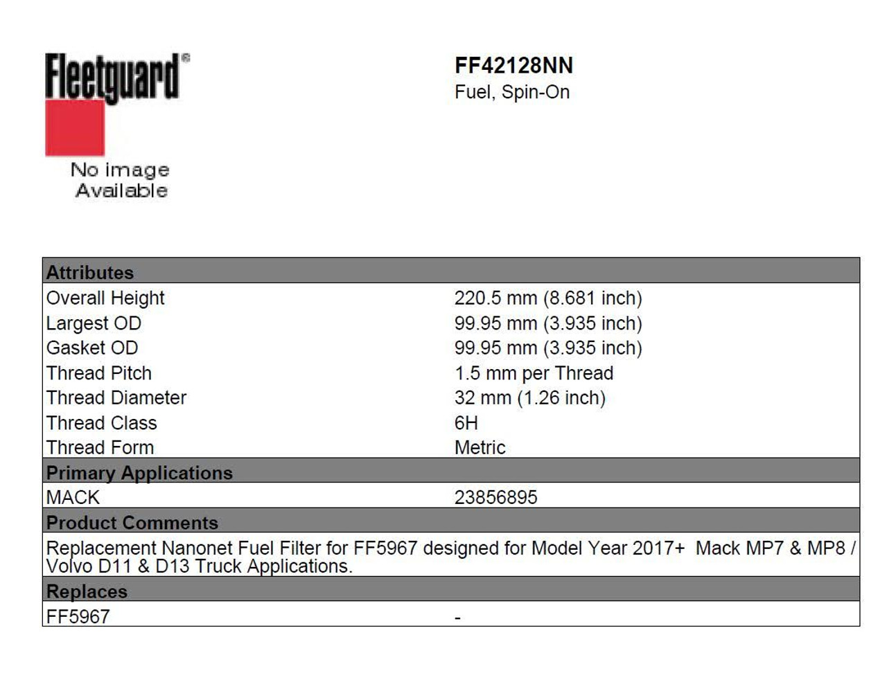 FF42128NN SPECS