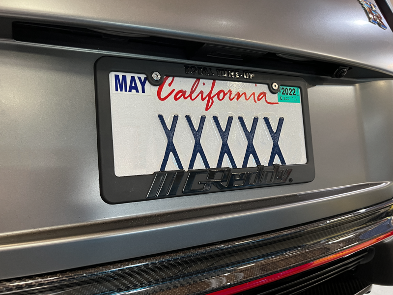 GReddy Total Tune Up License Plate Frame - Black Out - 21112001 Photo - Close Up