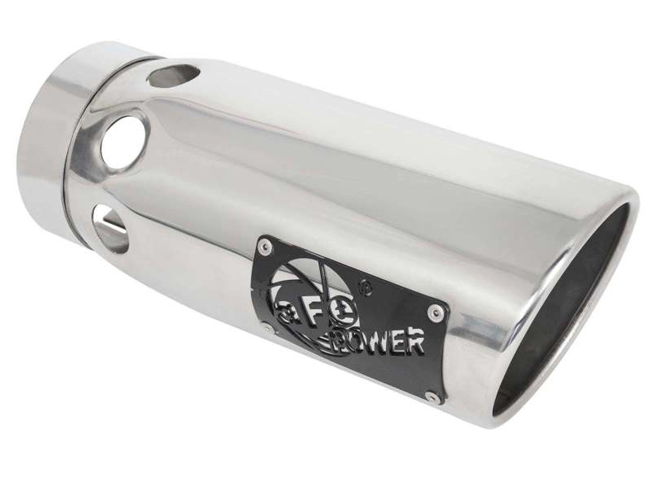 aFe Large Bore-HD 3in 409-SS DPF-Back Exhaust System w/ Polished Tip 14-19 RAM 1500 V6 3.0L (td) - 49-42065-P Photo - Close Up