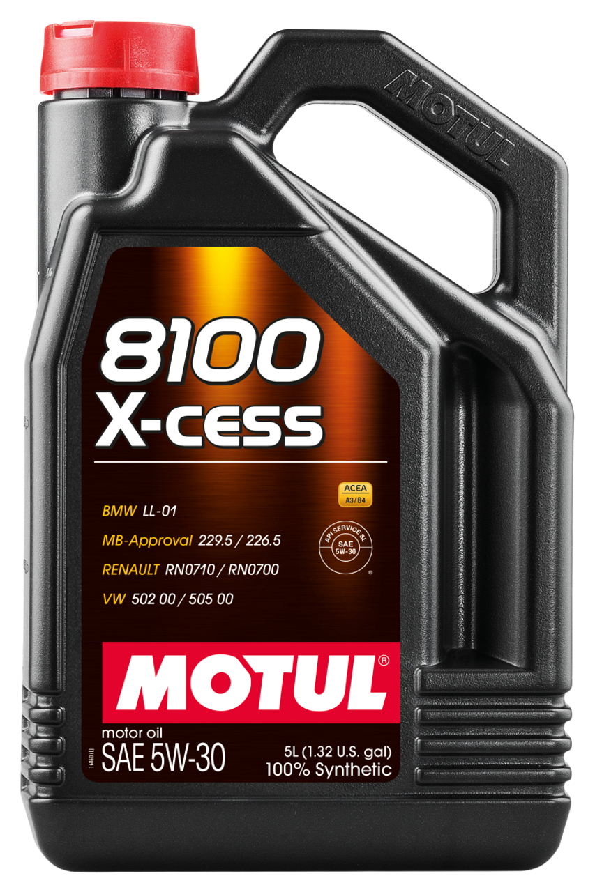 Motul Synthetic Engine Oil 8100 5W30 X-CESS 5L - 108946 Photo - Primary