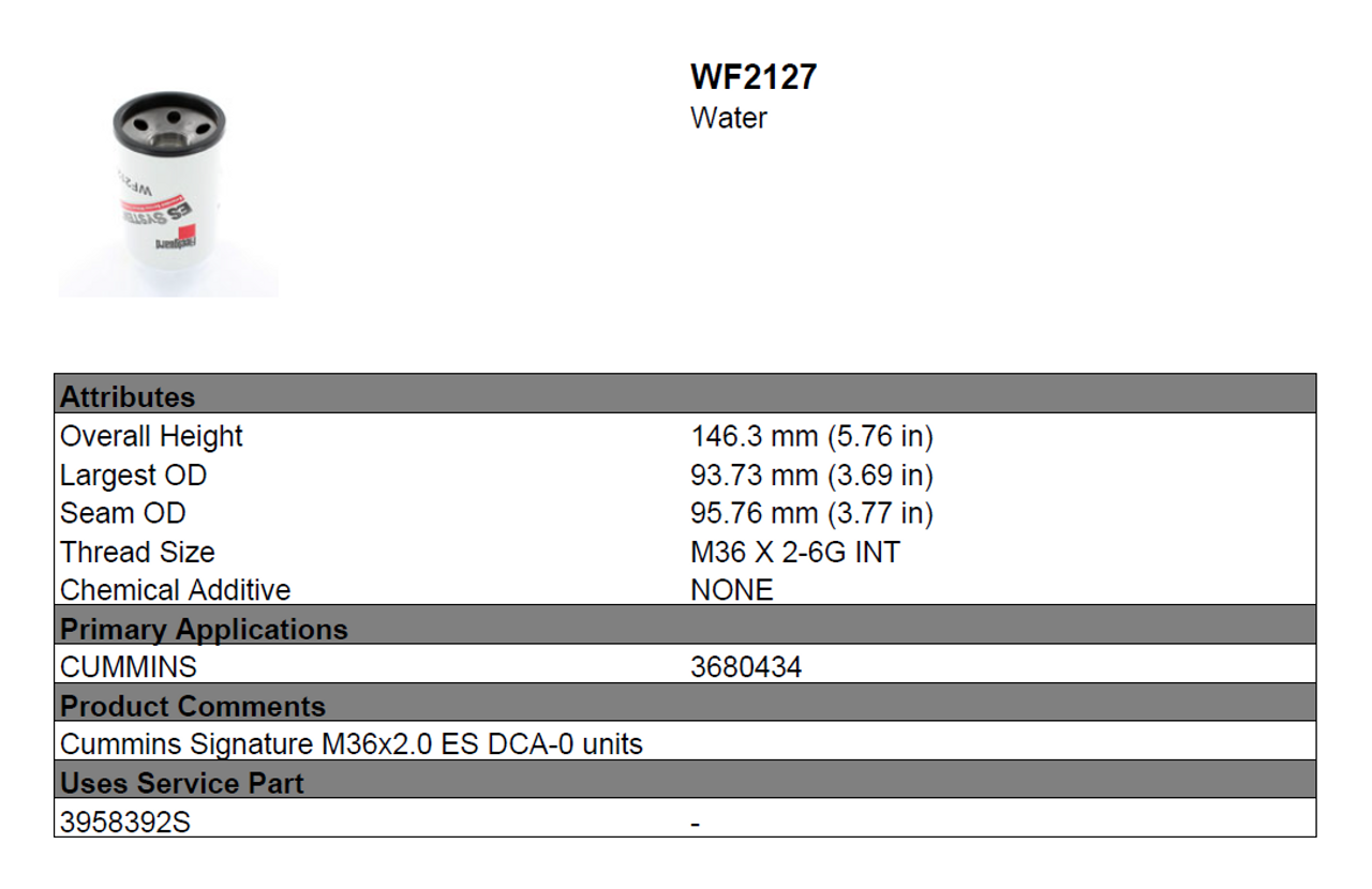 Oil Change #12 LF14000NN, FS19764, FF2200, WF2127 x1