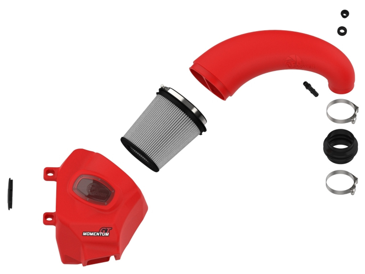 aFe Momentum GT Pro DRY S Intake System Red Edition 19-23 Dodge RAM 1500 V8-5.7L HEMI - 50-70013DR Photo - Unmounted