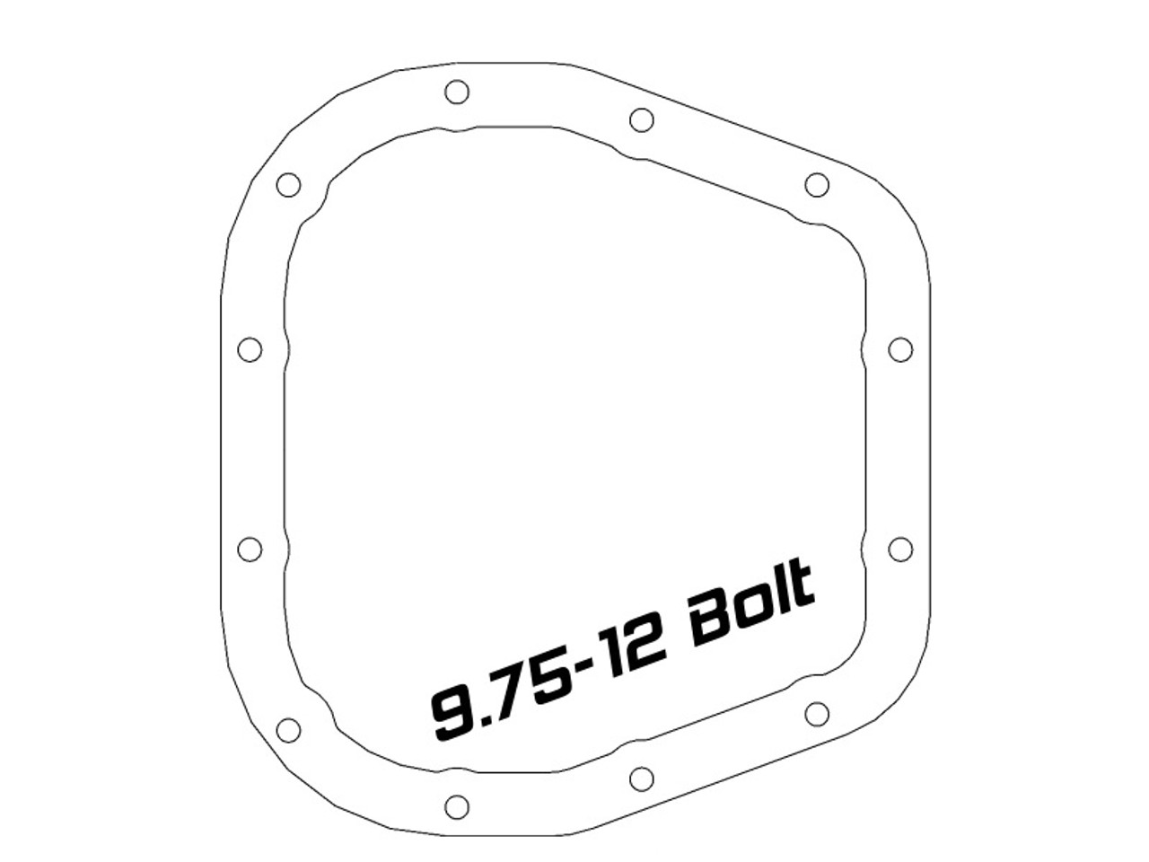 aFe 97-23 Ford F-150 Pro Series Rear Differential Cover Black w/ Machined Fins - 46-71320B Technical Drawing