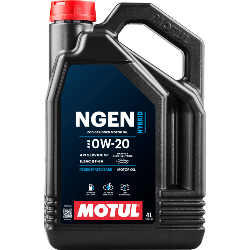Motul 4L Hybrid Synthetic Motor Oil - 0W20 - 111902 Photo - Primary