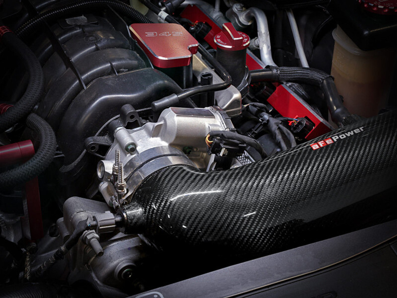 aFe 13-23 Dodge Challenger / 13-23 Chrysler 300 V8 5.7L/6.4L 90mm Throttle Body - 46-39107 Photo - Mounted