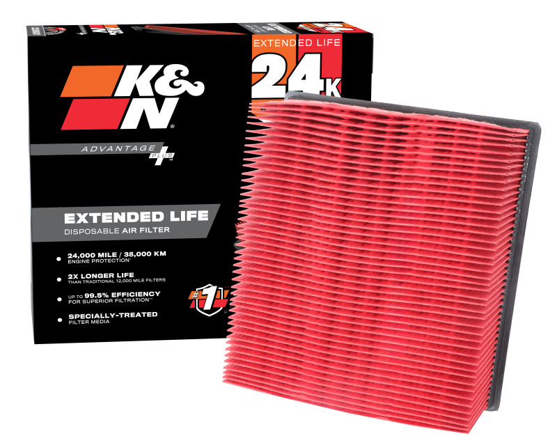K&N Advantage Plus Air Filter 24K Miles Ram 2500 L6-6.7L Dsl 13-24 - KNX-5005 Photo - out of package