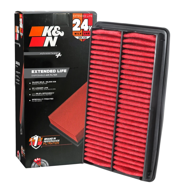 K&N Advantage Plus Air Filter 24K Miles Honda Pilot V6-3.5L F/I 16-22 - KNX-5041 Photo - out of package