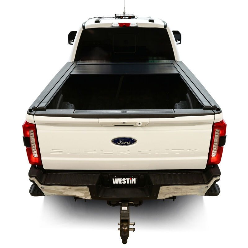 Westin 17-26 Ford F-250/F-350/F-450/F-550 SD 6ft 10in Bed Manual Retractable Tonneau Cover - Black - 19-61005 Photo - lifestyle view