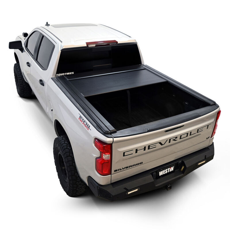 Westin 19-26 GM Silverado/Sierra 1500 5ft 8in Bed Manual Retractable Tonneau Cover - Black - 19-64745 Photo - lifestyle view
