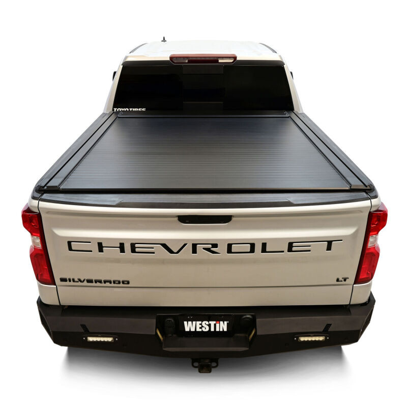 Westin 19-26 GM Silverado/Sierra 1500 5ft 8in Bed Manual Retractable Tonneau Cover - Black - 19-64745 Photo - lifestyle view