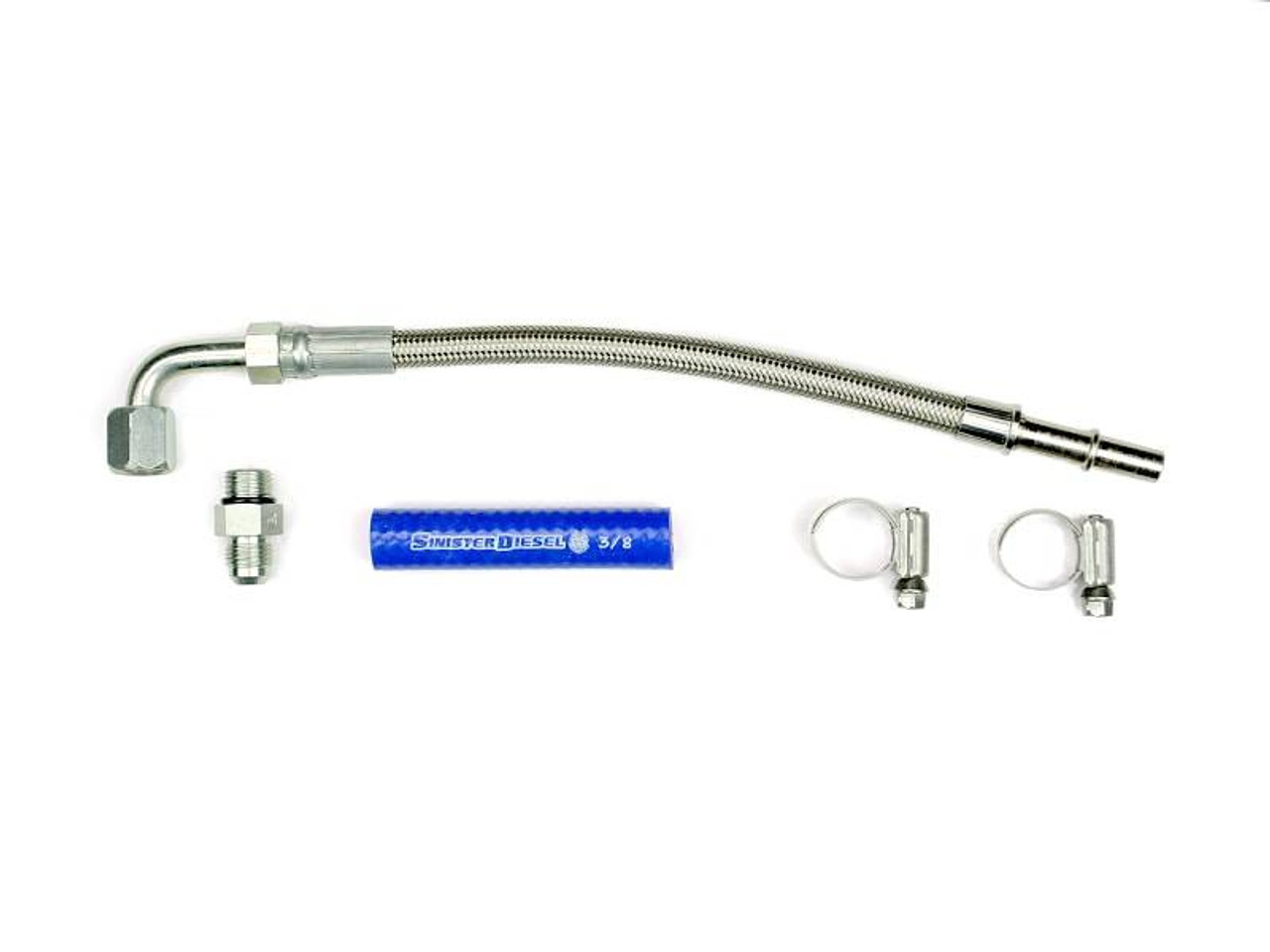 Sinister Diesel Turbo Coolant Feed Line for 2011-2016 Ford Powerstroke 6.7L - SD-TURB-COOL-6.7P