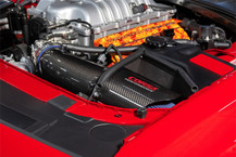 Corsa 19-21 Dodge Challenger SRT/Hellcat/Redeye/Demon Carbon Fiber Air Intake w/ DryTech 3D No Oil - 44004D Photo - Mounted