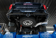 MBRP 20-23 Chevrolet Silverado 2500HD 6.6L Armor Lite AL Steel Single Side Exit 5in DPF Back Exhaust - S60610AL Photo - Mounted