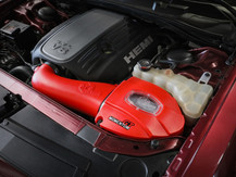 aFe Momentum GT Pro Dry S Stage-2 Intake System 11-15 Dodge Challenger / Charger R/T 5.7L HEMI - Red - 51-72202-R Photo - Mounted