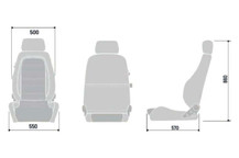 Sparco Seat GT Black/White - 009012NRBI Photo - Close Up