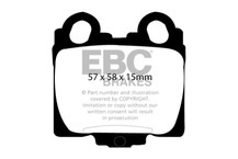 EBC 98-05 Lexus GS300 3.0 Greenstuff Rear Brake Pads - DP21224 Technical Drawing