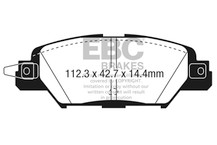 EBC 2016 Mazda CX-5 2.0L Greenstuff Rear Brake Pads - DP23071 Technical Drawing