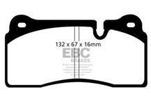 EBC 08-17 Audi R8 / 04-14 Lamborghini Gallardo Redstuff Rear Brake Pads - DP31127C Technical Drawing