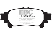 EBC 13+ Lexus GS350 3.5 RWD Redstuff Rear Brake Pads - DP31850C Technical Drawing