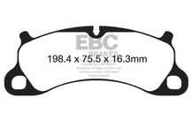EBC 12-15 Porsche 911 (991) (Cast Iron Rotor only) 3.8 Carrera S Redstuff Front Brake Pads - DP32144C Technical Drawing