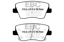 EBC 2019+ Hyundai Veloster (2nd Gen) 2.0L Turbo N Redstuff Rear Brake Pads - DP32344C Technical Drawing