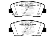 EBC 2019+ Genesis G70 2.0T Redstuff Front Brake Pads - DP32358C Technical Drawing