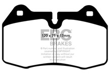 EBC 94-99 BMW M5 3.8 (E34) Yellowstuff Front Brake Pads - DP41032R Technical Drawing