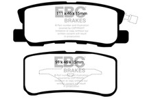 EBC 11-14 Chrysler 200 3.6 Yellowstuff Rear Brake Pads - DP41407R Technical Drawing