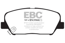 EBC 09+ Hyundai Genesis Coupe 2.0 Turbo Yellowstuff Front Brake Pads - DP41856R Technical Drawing
