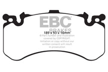 EBC 11+ Audi A8 Quattro 6.3 (Cast Iron Rotors) Yellowstuff Front Brake Pads - DP42158R Technical Drawing