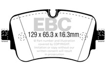EBC 16-18 Audi Q7 Yellowstuff Rear Brake Pads - DP42299R Technical Drawing