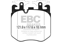 EBC 2017+ BMW (Alpina) B7 xDrive 4.4L Twin Turbo Yellowstuff Front Brake Pads - DP42304R Technical Drawing