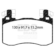EBC 2019+ Genesis G70 2.0T (Brembo) Yellowstuff Front Brake Pads - DP42356R Technical Drawing