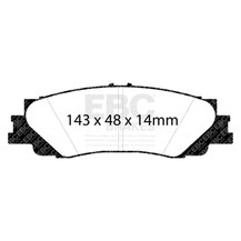 EBC 2022+ Lexus LX600 3.5TT Yellowstuff Rear Brake Pads - DP42461R Technical Drawing