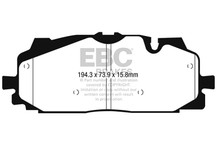 EBC 2018+ Audi S4 / 2017+ Audi S5 Bluestuff Front Brake Pads - DP52277NDX Technical Drawing
