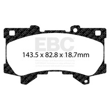 EBC 2022+ Lexus LX600 3.5TT Extra Duty Front Brake Pads - ED92460 Technical Drawing