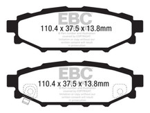 EBC 12+ Subaru BRZ 2.0 (solid rear rotors) Ultimax2 Rear Brake Pads - UD1114 Technical Drawing
