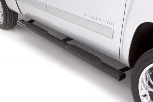 Lund 03-09 Dodge Ram 2500 Quad Cab 5in. Oval Straight Steel Nerf Bars - Black - 24078003 Photo - Primary