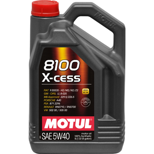 Motul 5L Synthetic Engine Oil 8100 5W-40 X-CESS Gen 2 - Case of 4 - 110905 Photo - Primary