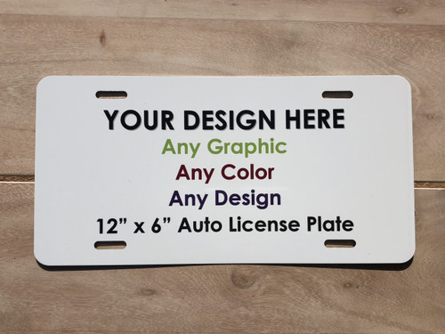 Personalized Custom Novelty Aluminum License Plate Tag | 12" x 6" Automotive STANDARD SIZE