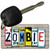 Zombie License Plate Tag Art Metal Novelty Aluminum Key Chain KC-7852