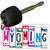 Wyoming License Plate Tag Art Metal Novelty Aluminum Key Chain KC-5549